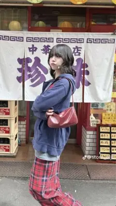 さがすずかさん着用　Fruit of the Loom チェック　イージーパンツ