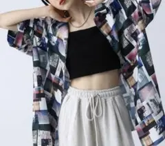 PAGEBOY ガラアソートショートスリーブシャツ フォトコラージュ柄