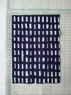 ミナペルホネン　 soracheck　生地　手ぬぐい　ネイビー