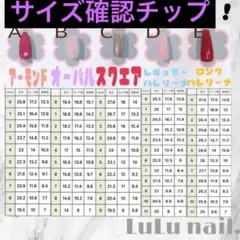 サイズ確認チップ