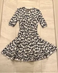 【一度のみの使用】ALAiA(アライア)/LEOPARDスケータードレス