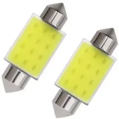 【2個セット】LED 面発光 COB ライト ルームランプ ホワイト 31mm