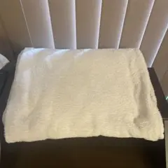 ホワイト フリース ブランケット
