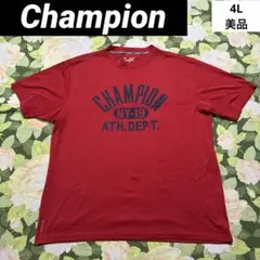 美品【値下げOK】Champion Tシャツ 4L 赤、レッド　ビッグサイズ