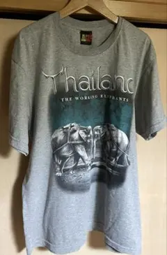 最安値新品未使用送料無料タイ風景プリント TシャツLサイズ