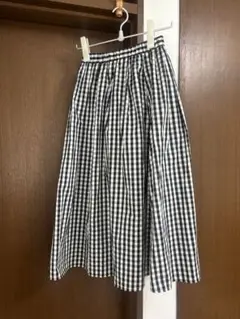 チェック　ロングスカート　S