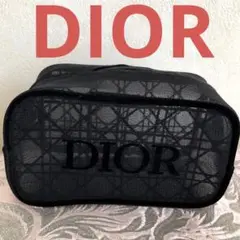 Dior ブラックカナジュメッシュポーチ