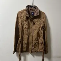 ブラウン ミリタリージャケット　GAP S⑥