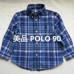 【美品】POLO 長袖シャツ 24M(90)