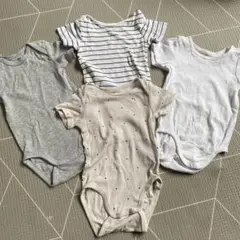 H&M オーガニックコットン ドット柄ベビー肌着 68