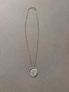グッチ Gロゴラウンドプレート ネックレス シルバー