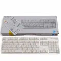 ELECOM 日本語配列 USBキーボード TK-FDM106 ホワイト
