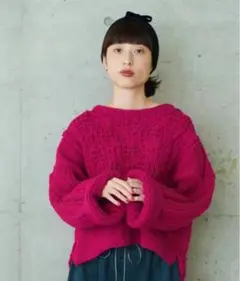 ネーパルハンドニット袖太ショートPO