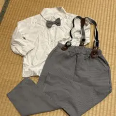 フォーマルシャツとサスペンダー付きパンツセット