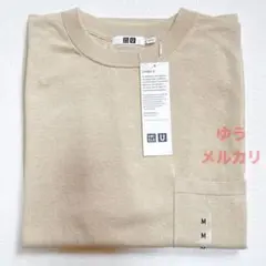 新品 UNIQLO ユニクロu クルーネックセーター　半袖　ニット Ｔシャツ M