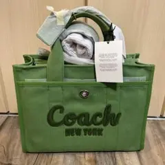 新品【COACH】カーゴ トート A4サイズ ソフトグリーン めるる