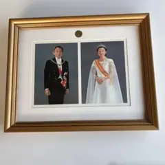 天皇と皇后の写真 陛下 上皇 明仁 継宮 上皇后美智子 菊花紋 39×49cm