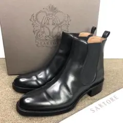 36 SARTORE サイドゴア ショートブーツ 黒 サルトル 23
