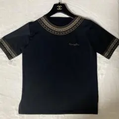 ChristianDior ブラック ロゴ Tシャツ カットソー
