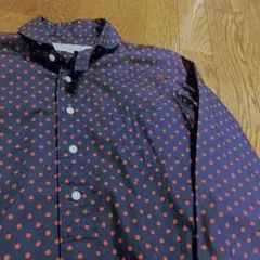 日本製【美品】ハバーサック ショールカラードット模様シャツ1