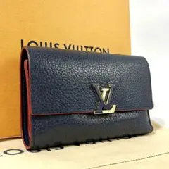 s41 カプシーヌ ネイビー 財布 ルイヴィトン トリヨンレザー