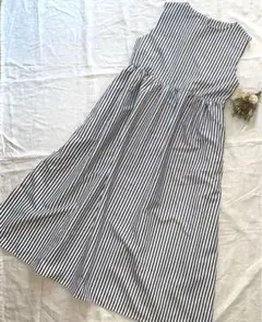 ストライプ　ワンピース　ふんわり　M