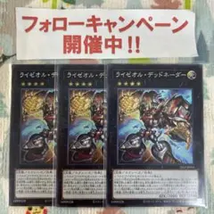 遊戯王 ライゼオルデッドネーダー シークレット 3枚セット