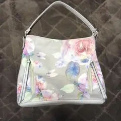 フラワープリント ハンドバッグ