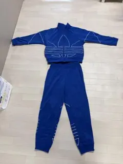 adidas ジャージ上下セット S 青