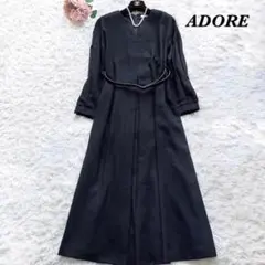 【美品】アドーア 20AW ベーシックアムンゼンワンピース ベルト付き 36