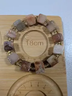No.③ 天然石ビーズブレスレット 18cm