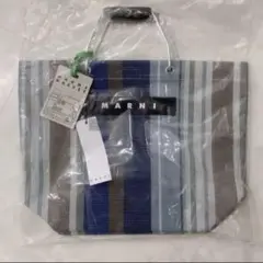 【新品未開封】ストライプ メッシュトートバッグ