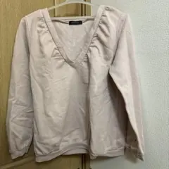 putielal ピンク Vネック スウェット