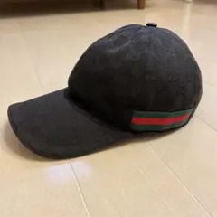 GUCCI GG柄キャンバスベースボールキャップ黒xl60cm