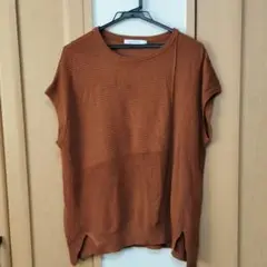 AMERICAN HOLIC 半袖ニット M オレンジ