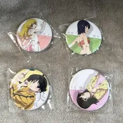 【未開封】【希少】偽物語 缶バッチコレクション 4種セット