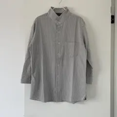MEN'S MELROSE ストライプ七分袖シャツ