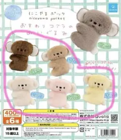 にこやまぽっけ　おすわりコアラのぬいぐるみ　ガチャ 5点セット