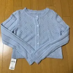 韓国 水色 カーディガン
