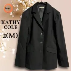 美品◎　レディース３ボタンテーラードジャケット　黒系　2(M)