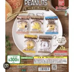ガチャガチャ　PEANUTSベーカリーチャーム　全5種