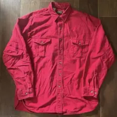 90s vintage EDDIE BAUER シャモアクロスシャツ 黒タグ
