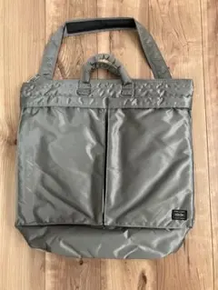 【新品未使用】PORTER タンカー 2wayヘルメットバッグ　シルバーグレー
