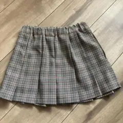 100cmGUキッズチェックパンツスカートキュロット