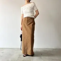 【新品未使用】ネップツイルストレートスカート
