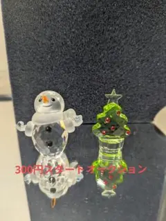 スワロフスキー クリスマスツリー スノーマン フェリックス 置物