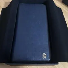 ダンヒル　ネイビー レザー 長財布