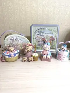ダッフィー&フレンズ　スプリングブルーム　スナックケースセット
