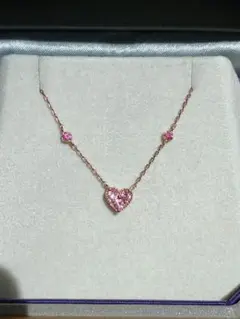 スタージュエリー♡K10♡ピンクサファイア♡ハート♡ネックレス