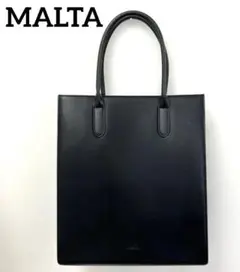 新品　MALTA マルタ ファスナー付きポケット PUレザー　ブラック　A4収納